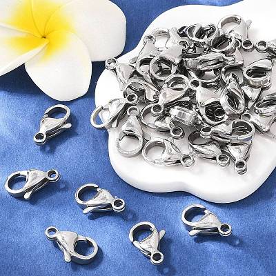 Tarnish Resistant 304 Stainless Steel Lobster Claw Clasps X-STAS-AB16-1