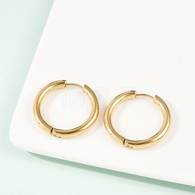 Ion Plating(IP) 304 Stainless Steel Hoop Earrings EJEW-P177-G-24-1