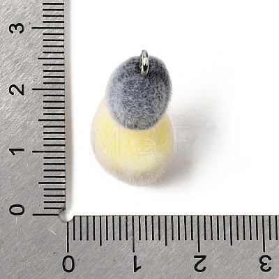 Flocking Opaque Resin Pendants RESI-G123-01T-1