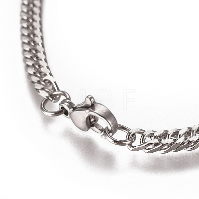 Tarnish Resistant Men's Cuban Link Chain Bracelets X-BJEW-E369-15B-1