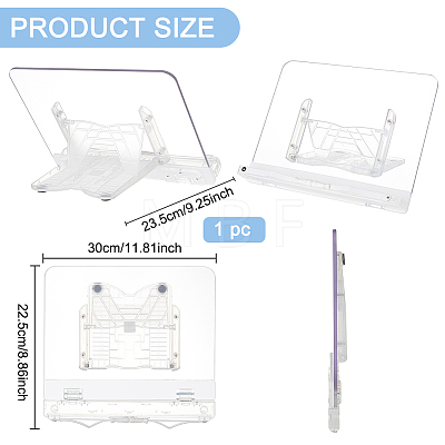 Foldable Rectangle Acrylic Desktop Display Stands ODIS-WH0038-46-1