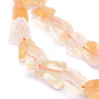 Raw Rough Natural Citrine Beads Strands G-I279-B10-1