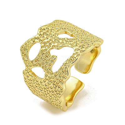 Brass Cuff Rings for Women RJEW-E294-06G-03-1