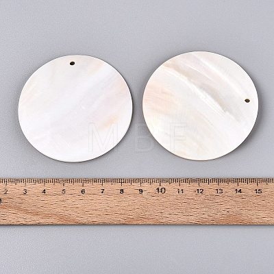 Natural Freshwater Shell Big Pendants SHEL-Q028-14-1