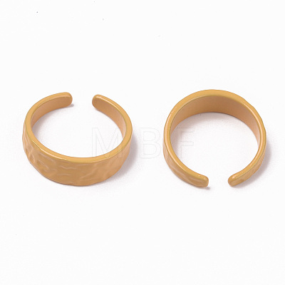 Spray Painted Alloy Cuff Rings RJEW-T011-12-RS-1