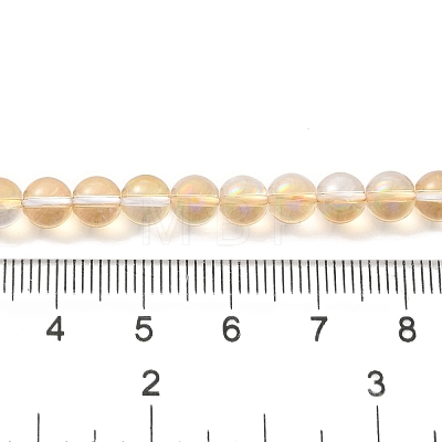 Transparent Electroplate Glass Beads Strands GLAA-T032-T6mm-C13-1