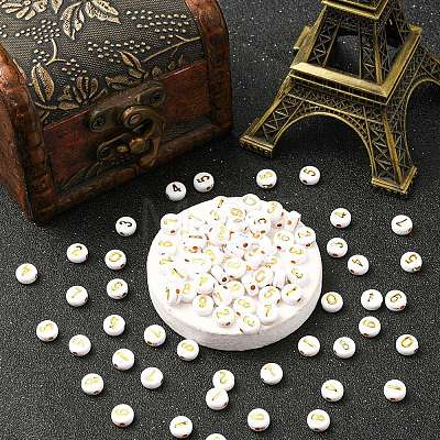 Plating Acrylic Beads PACR-YW0001-10-1