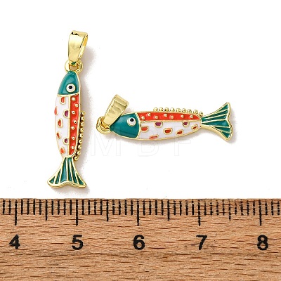 Brass Enamel Pendants KK-F911-23G-02-1