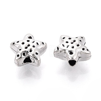 Textured Tibetan Style Alloy Beads PALLOY-N187-10AS-1