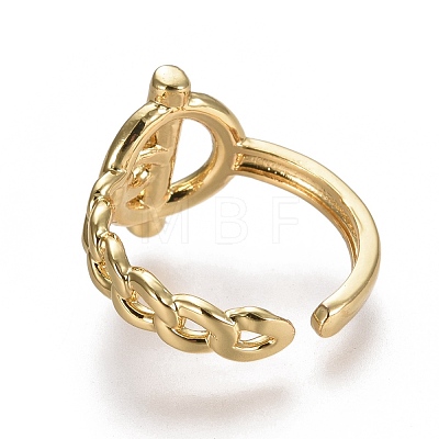 Brass Cuff Rings RJEW-F105-05G-1