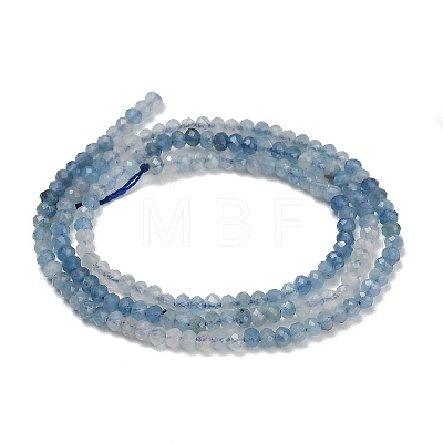 Natural Devil Blue Aquamarine Beads Strands G-NH0072-A01-01-1
