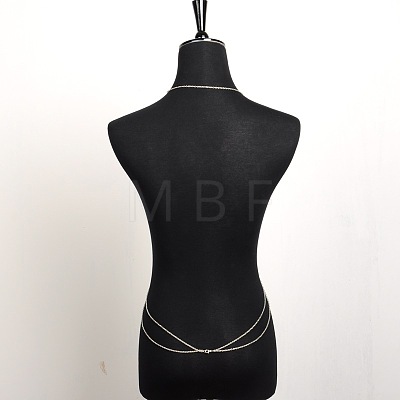 Double Layer Chain Body Necklace for Sexy Women NJEW-C00002-02-1