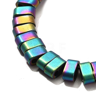 2-Hole Electroplated Synthetic Non-magnetic Hematite Beads Strands G-L613-A01-01E-1