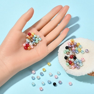 780Pcs 12 Colors Baking Paint Glass Pearl Beads HY-YW0001-03B-1