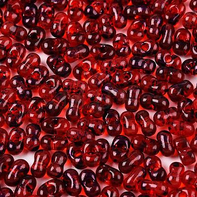 Picasso Spray Painted Glass Seed Beads SEED-T006-04-31-1