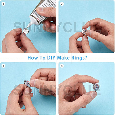 DIY Finger Rings Making Kits DIY-SC0020-61-1