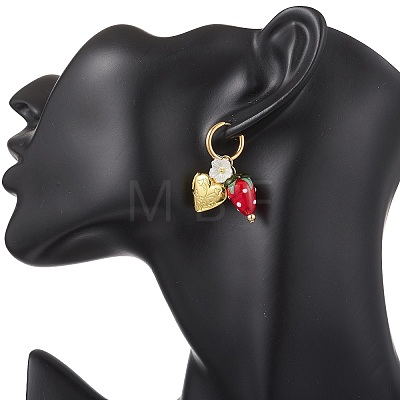 Acrylic Heart Locket Hoop Earrings EJEW-JE06844-01-1