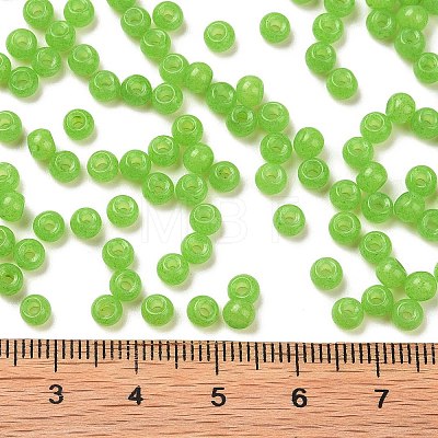 6/0 Imitation Jade Glass Seed Beads SEED-T006-04A-11-1