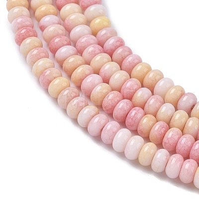 Ombre Effect Dyed Glass Beads Strands GLAA-C043-01F-1