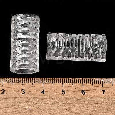 Transparent Acrylic European Beads TACR-G048-13-1