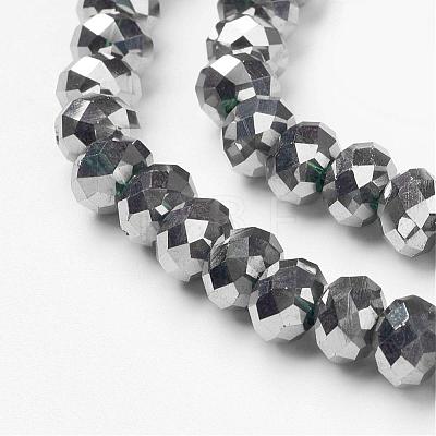 Electroplate Glass Beads Strands GR6x8mmY-M2-1
