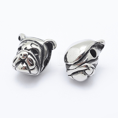 304 Stainless Steel Puppy Beads LS-STAS-K152-01AS-1