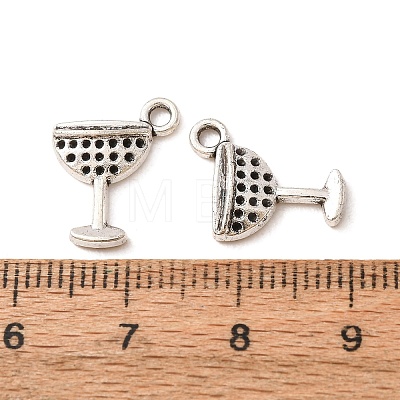 Tibetan Style Alloy Charms AL-CBA5212-10AS-1