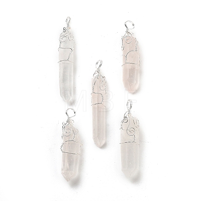 Natural Quartz Crystal Big Pointed Pendants G-P253-01S-01-1