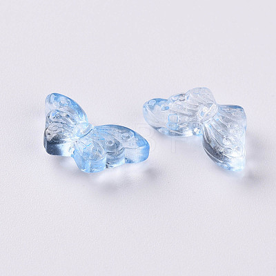 Transparent Spray Painted Glass Beads GLAA-S190-018A-05-1