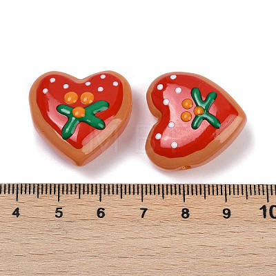 Handmade Heart Lampwork Beads Strands LAMP-P069-04B-02-1