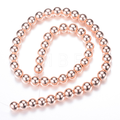 Electroplate Non-magnetic Synthetic Hematite Bead Strands X-G-Q466-10mm-03-1