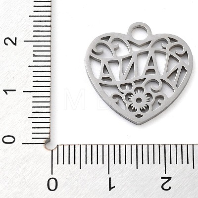 Anti-Tarnish 304 Stainless Steel Pendants STAS-M076-04P-1