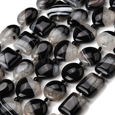 Natural Agate Beads Strands G-F820-Q01-01-1