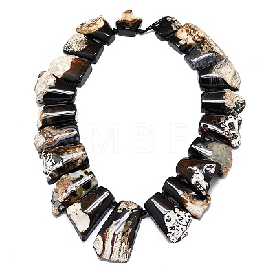 Natural Brazilian Agate(Dyed & Heated ) Graduated Beads Strands G-B165-B01-1