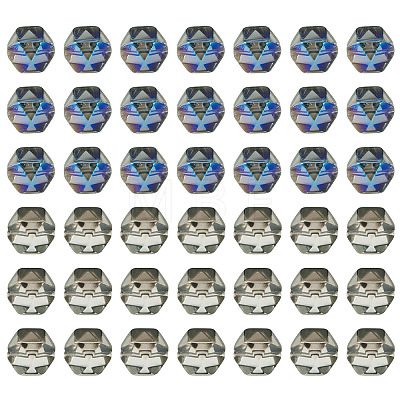 60Pcs 2 Colors Electroplate Glass Beads EGLA-TADJ0001-19A-1