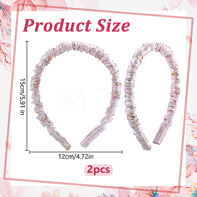 Silk From Silkworms Hair Bands OHAR-WH0033-019A-1