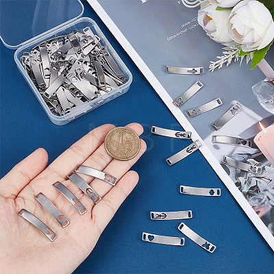 Unicraftale 100Pcs 5 Styles 201 Stainless Steel Connector Charms STAS-UN0044-64-1