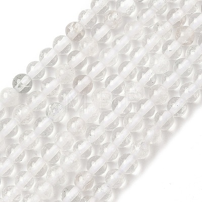 Natural Quartz Crystal Round Beads Strands X-G-J303-01-4mm-1