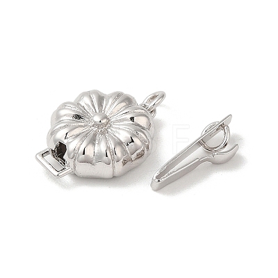 Rhodium Plated 925 Sterling Silver Box Clasps STER-G038-14P-1