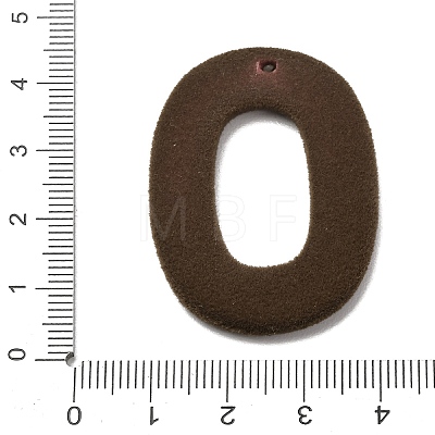 Flocking Opaque Resin Pendants RESI-K033-08D-1