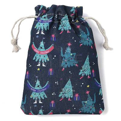 Christmas Theme Cloth Printed Storage Bags ABAG-F010-02B-05-1