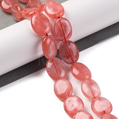 Cherry Quartz Glass Beads Strands G-L605-F02-01-1