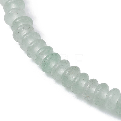 Natural Green Aventurine Rondelle Beaded Stretch Bracelets BJEW-JB09980-02-1