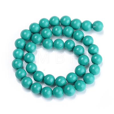 Dyed Natural Mashan Jade Beads Strands X-DJDA-E266-8mm-01-1