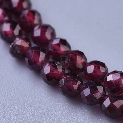 Natural Garnet Beaded Necklaces NJEW-K114-A-A04-1