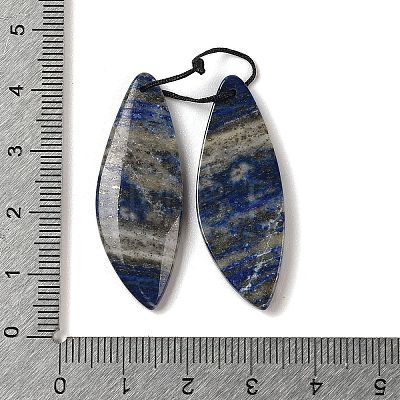 2Pcs Natural Lapis Lazuli Pendants G-A228-02D-1