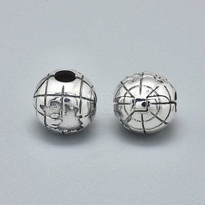 925 Sterling Silver European Beads STER-L060-28AS-1