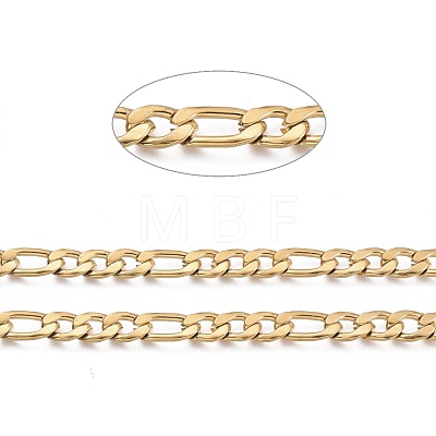 304 Stainless Steel Figaro Chains CHS-E007-01G-1
