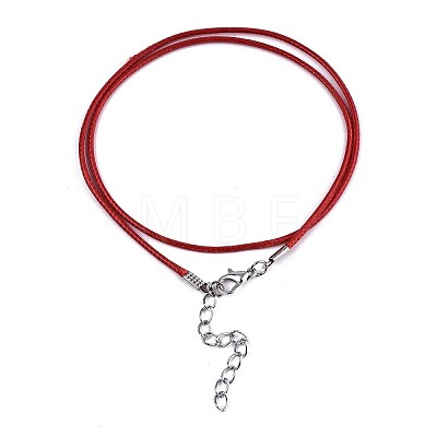 Waxed Cotton Cord Necklace Making MAK-S034-003-1