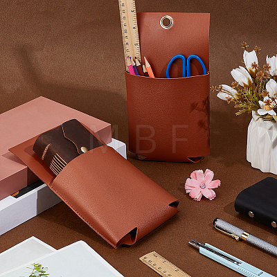 2Pcs PU Leather Hanging Storage Bag AJEW-CL0005-77-1
